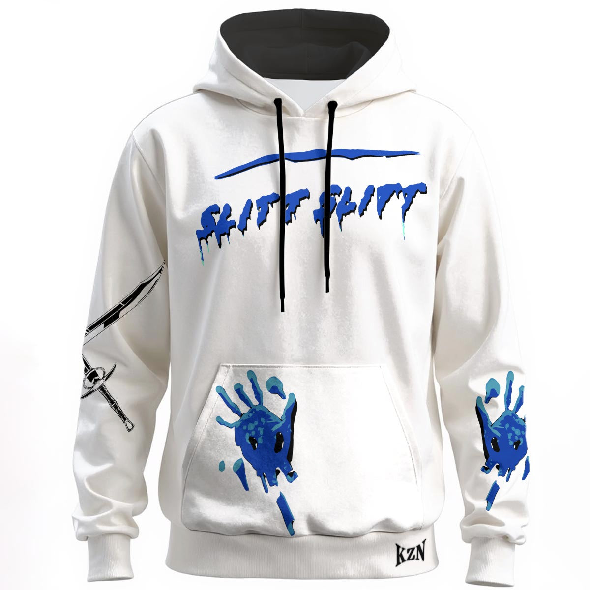 Slitt Slitt Hoodie - White/BLUE