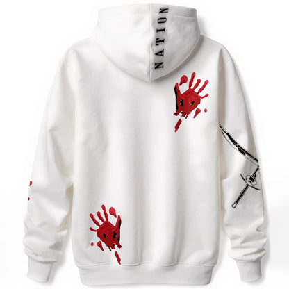 Slitt Slitt Hoodie - White/RED
