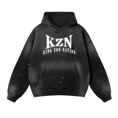 KZN The Penalty Was Death Vintage Wash Frayed Fleece Hoodie - LIMITED EDITION
