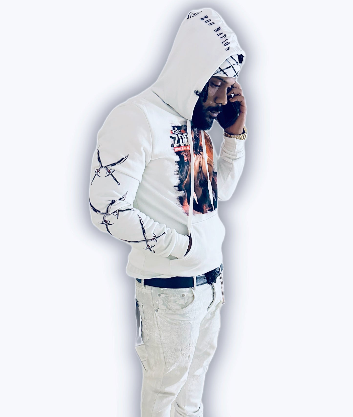 Warriors Walk Alone Hoodie - White