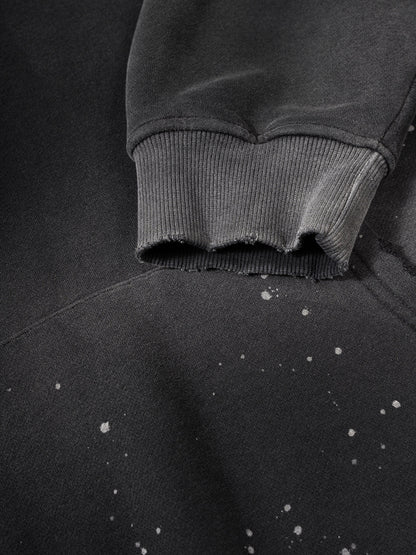 KZN The Penalty Was Death Vintage Wash Frayed Fleece Hoodie - LIMITED EDITION